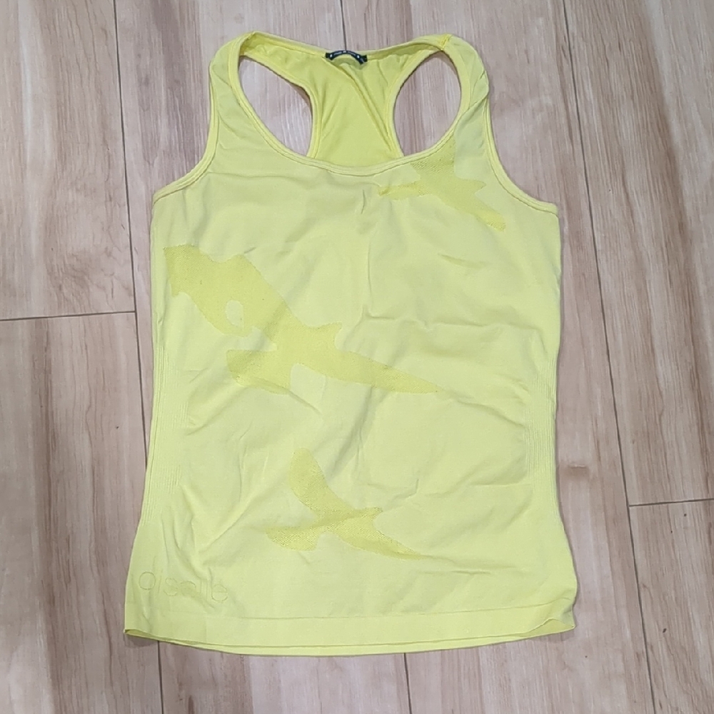 Oiselle Yellow Racerback Running Tank